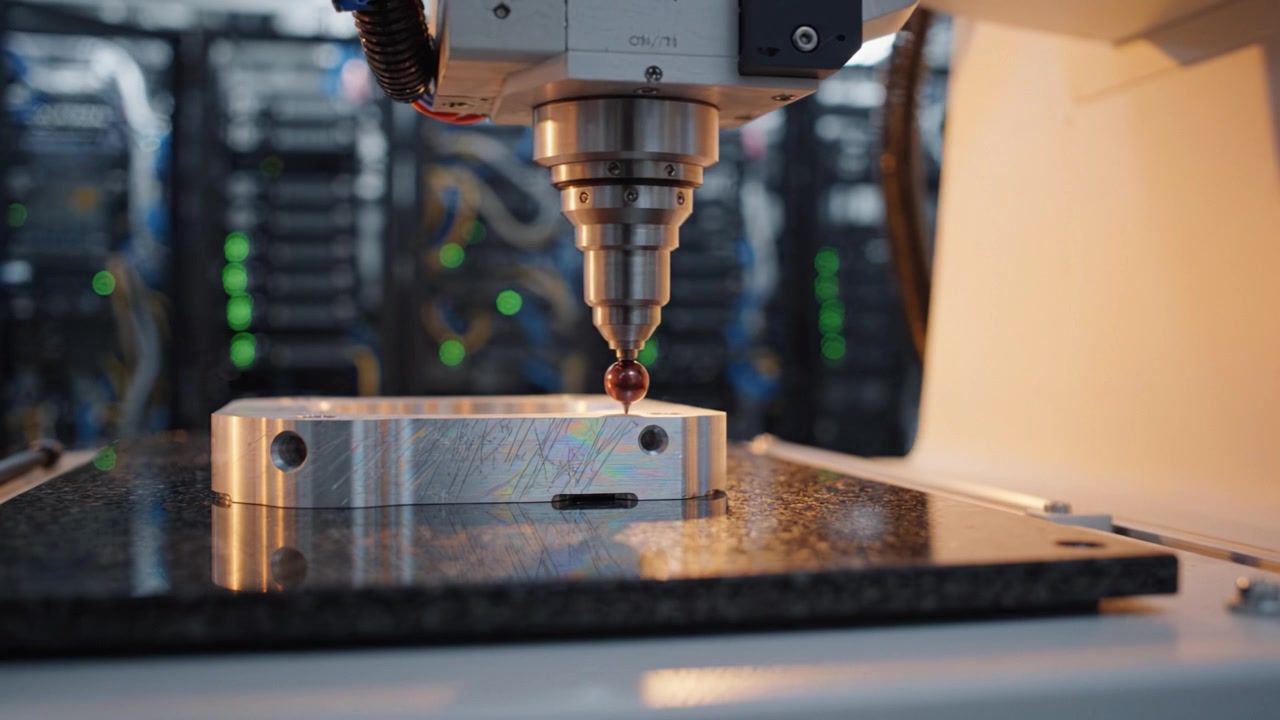Precision Crafting: Automated Machinery with Focus on Fine Detail Processing and High-Tech Background in Advanced Manufacturing Environment