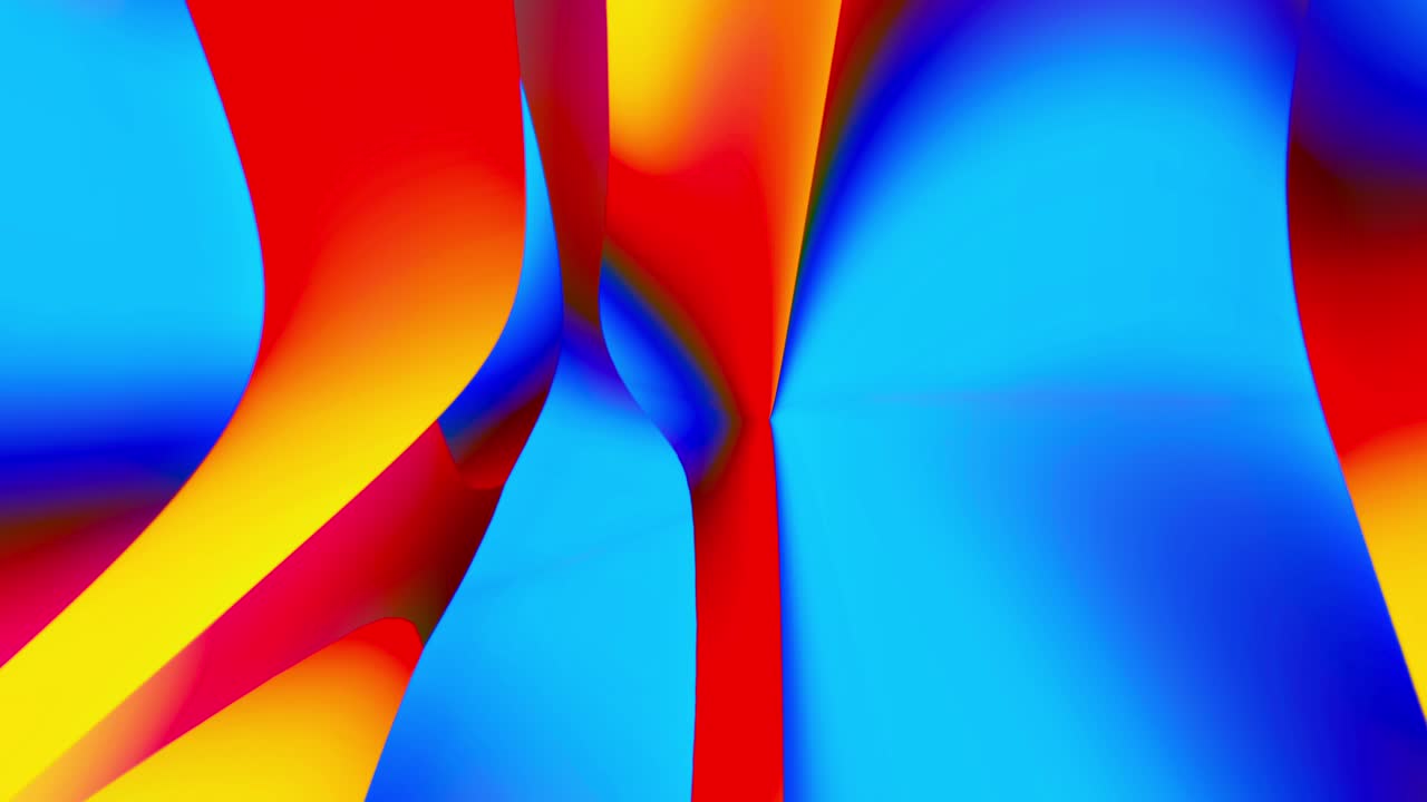 추상적인 레트로 파란색 오렌지 노란색 회전 배경 루프