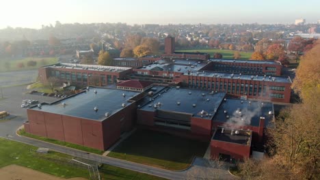 rear of school building in usa