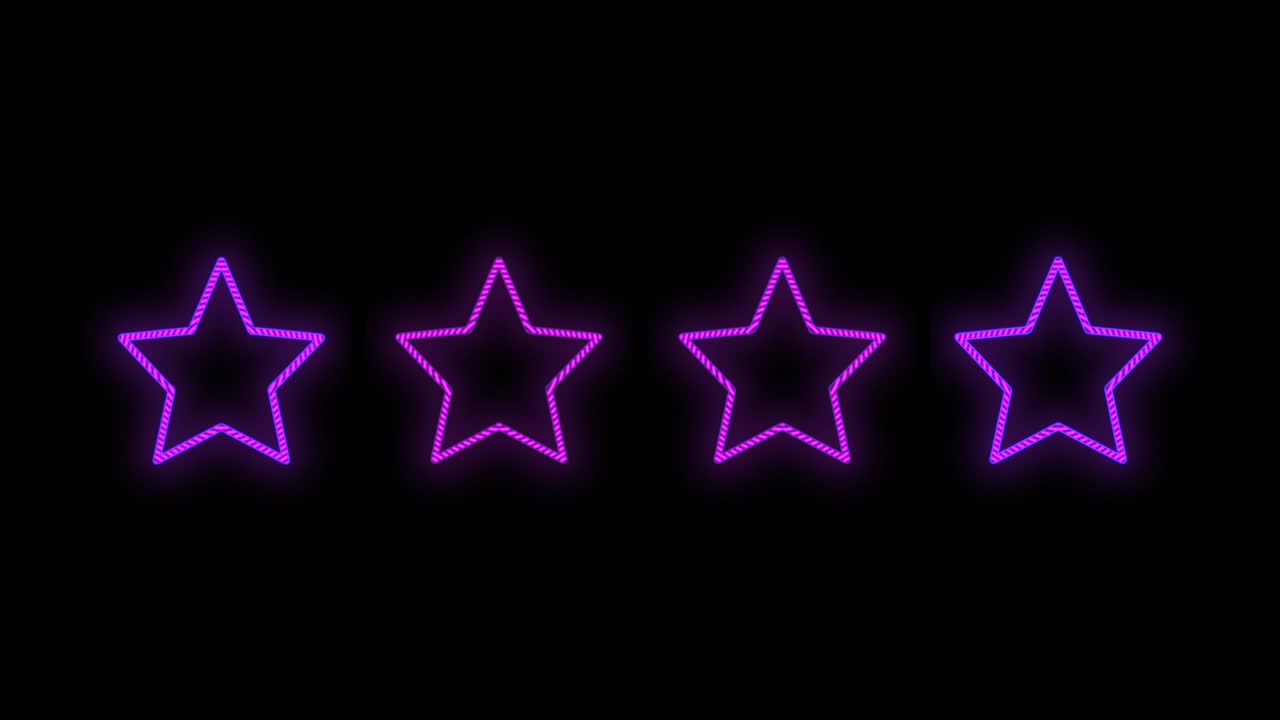 카지노 스타일의 led 조명으로 펄스 네온 별 패턴