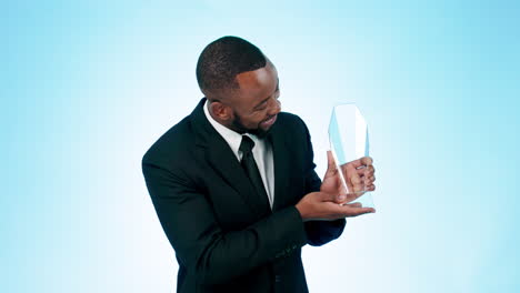 Businessman,-winner-and-award-with-mockup