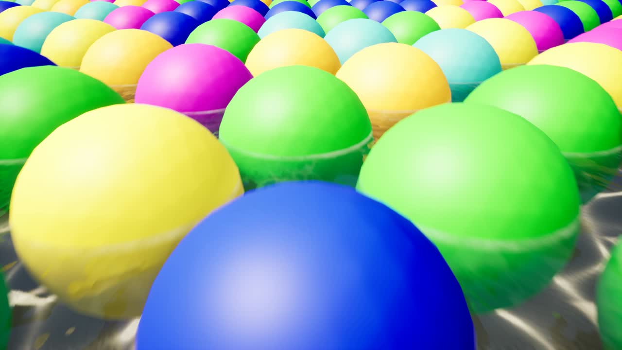 esferas de color introducción para su video 4k