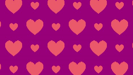 patrón de corazones pixelados