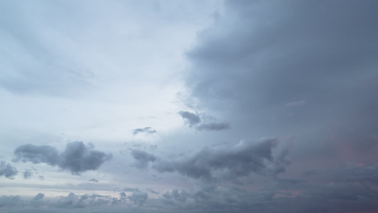 Cloudy Sunset Pan Aerial Sky