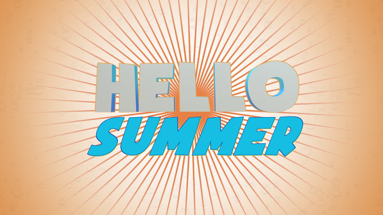 레트로 질감에 태양 광선으로 안녕하세요 여름