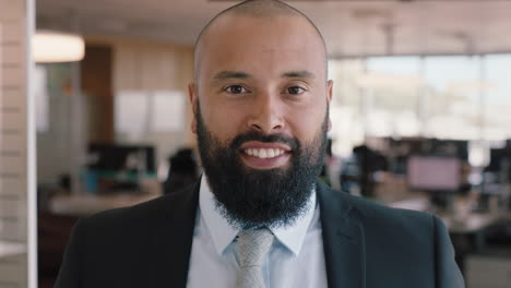 portrait attractive businessman smiling confident manager in corporate office attractive male executive enjoying successful career in business management professional at work