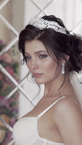 beautiful bride in wedding attire