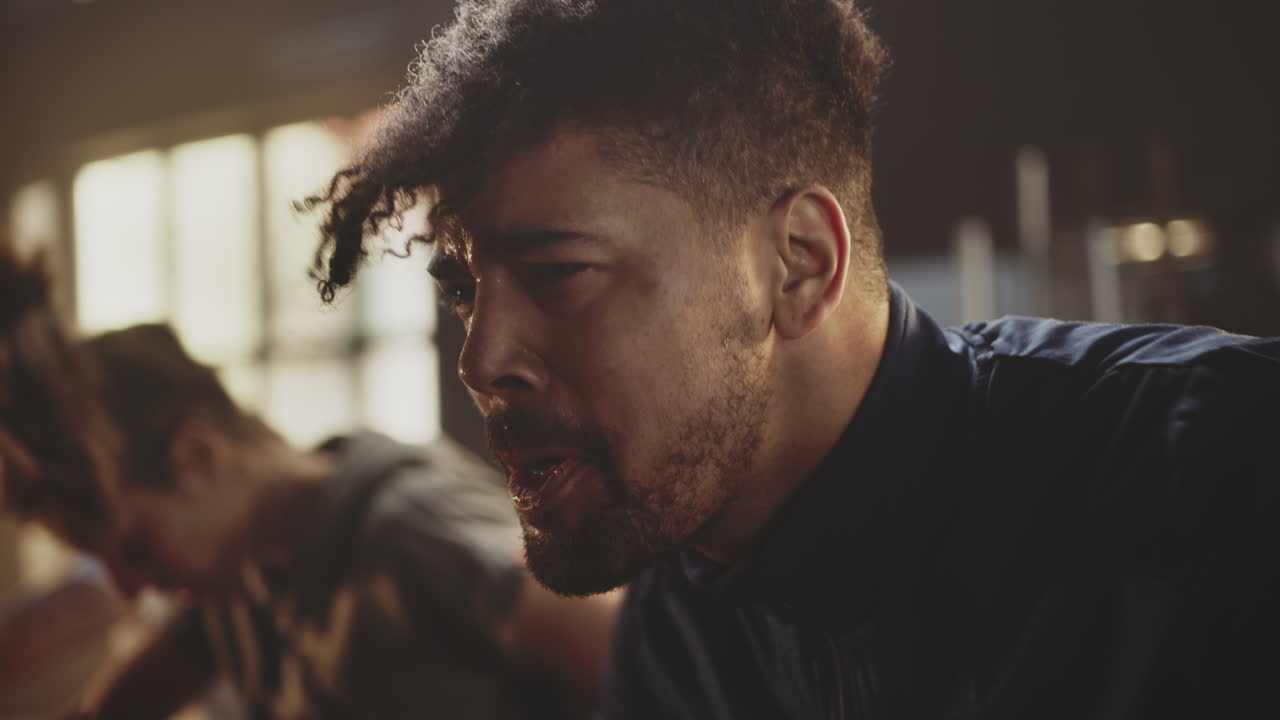 Energetic dance workout indoors