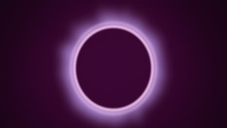 animation of pink ring with flaring halo on dark purple background