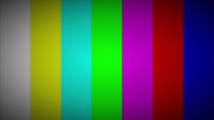 Classic Television Color Bars Test Pattern