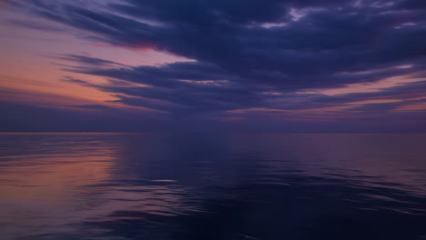 sunset over the calm ocean
