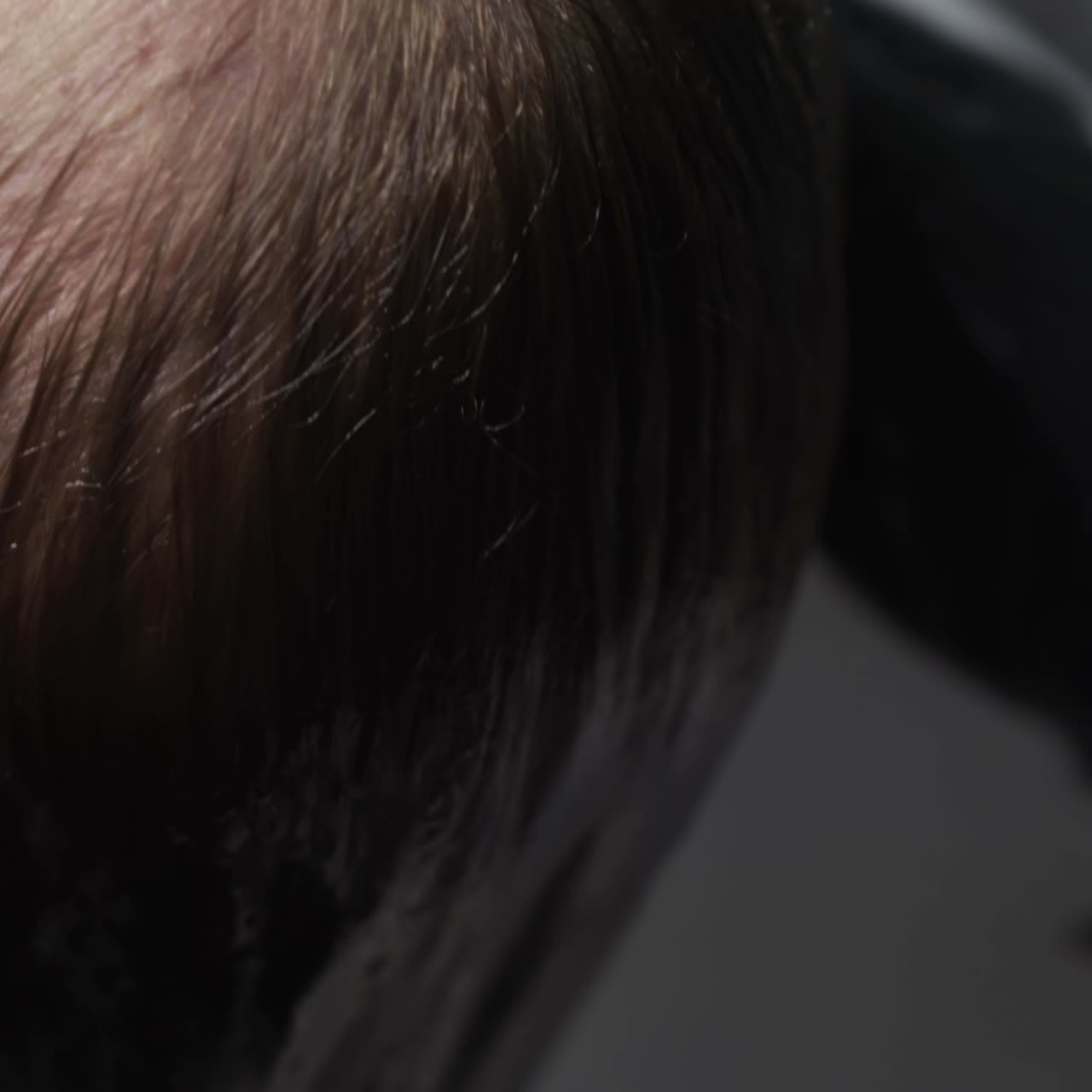 Cutting hair at salon