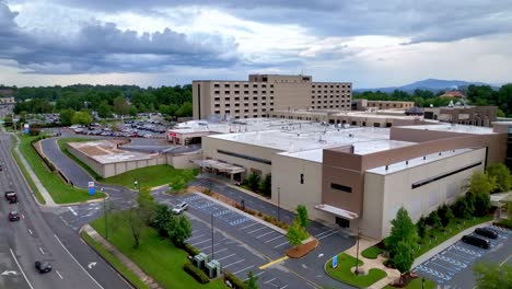 johnson city medical center in johnson city tennessee low aerial push in