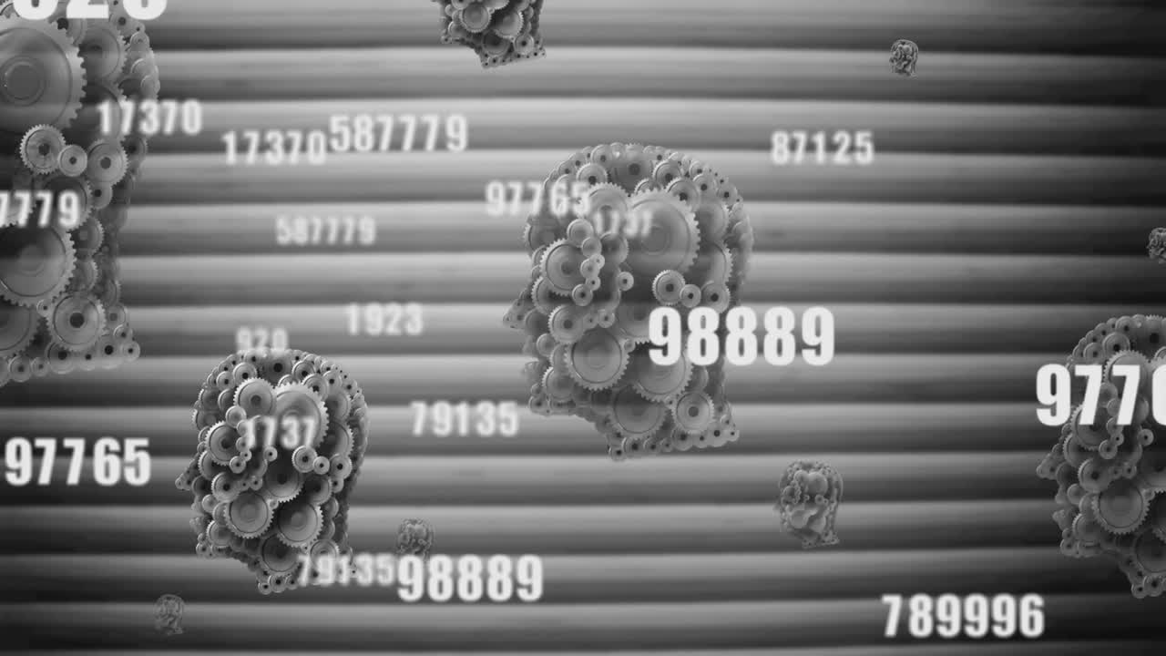 ⁇ 의 머리로 데이터 처리의 애니메이션