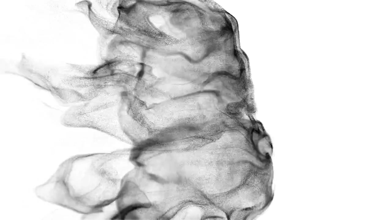 Onda di inchiostro nero su sfondo bianco