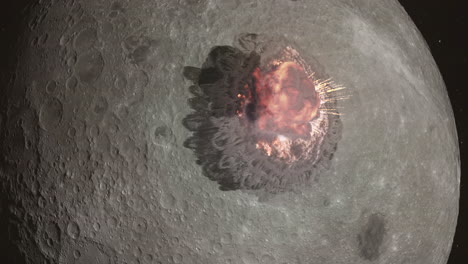 impact crater on the moon