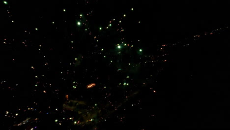 vivid fireworks bursting at night, capturing vibrant celebration energy