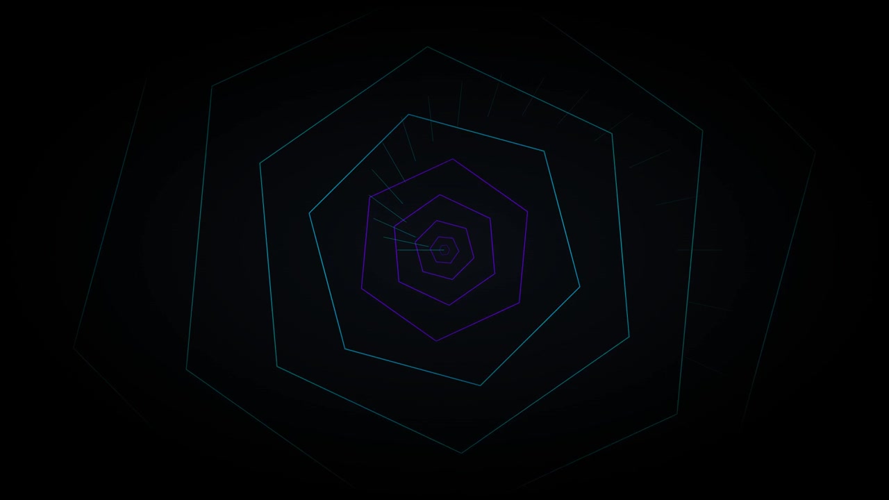 Abstract Geometric Hexagon Tunnel Animation