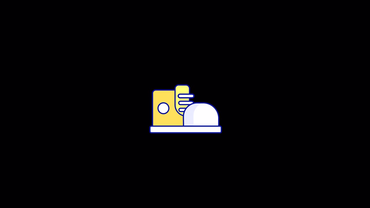 Animazione Disegnata di un'Icona Minimalista di Stivale Giallo