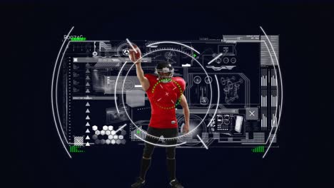 Animation-of-scopes-scanning-and-data-processing-with-american-football-player