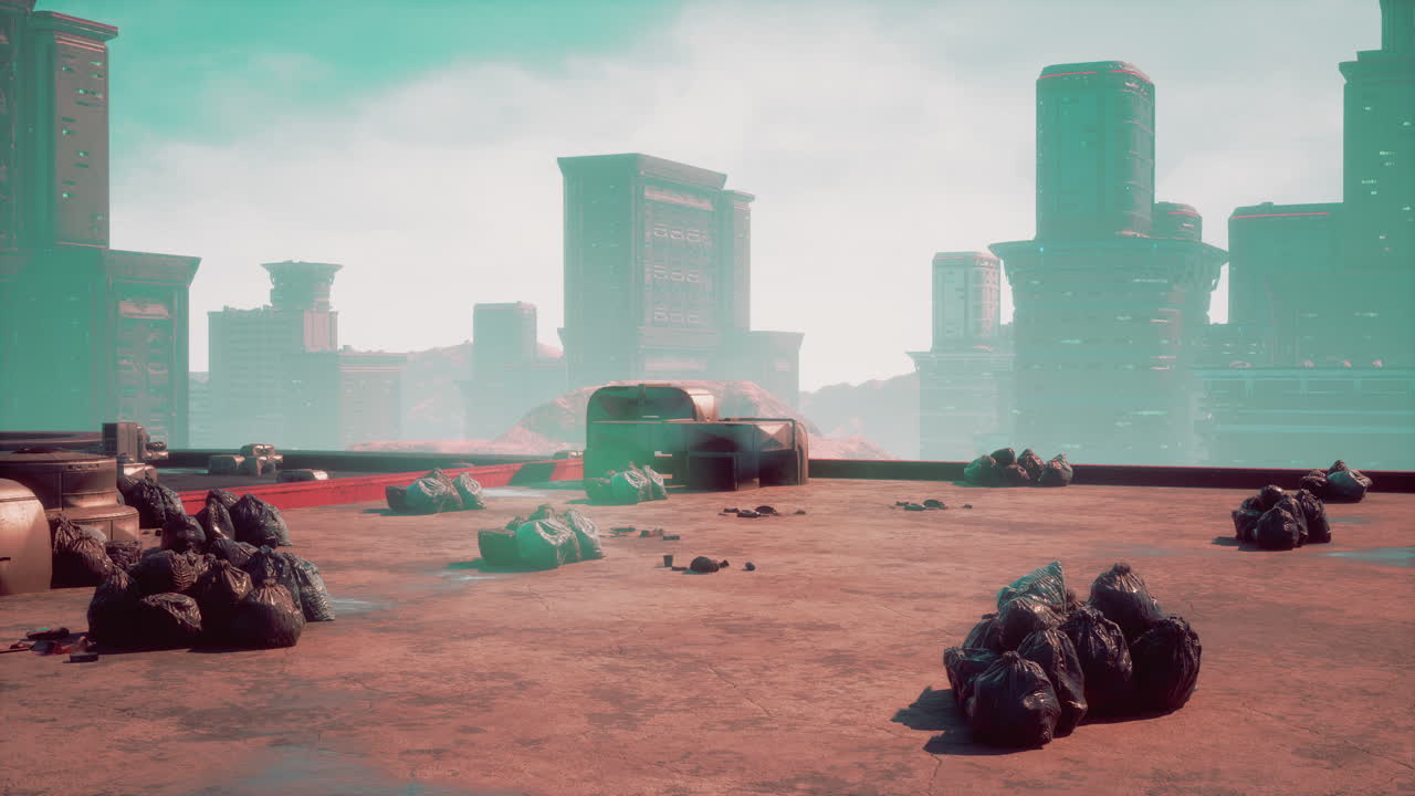 paisaje post-apocalíptico de la ciudad