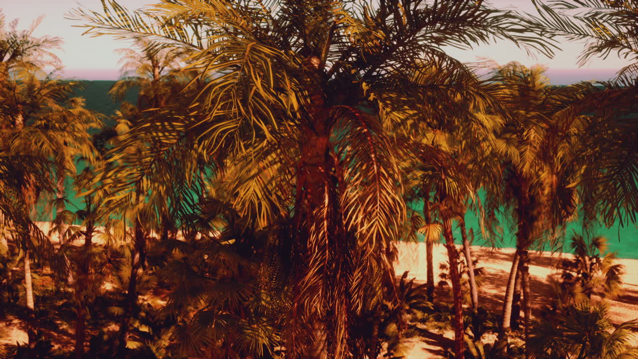 escena de la playa del paraíso tropical