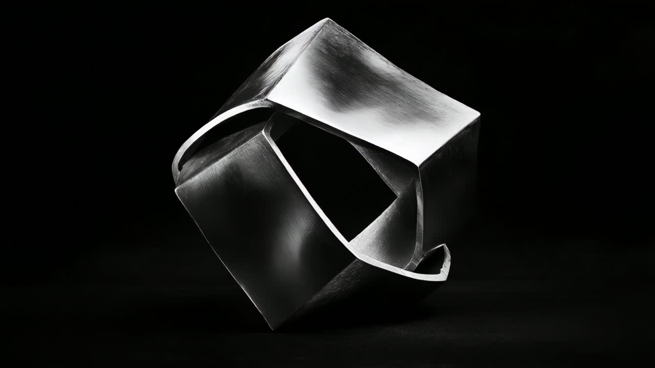 escultura de metal abstracta