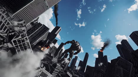 giant monster attacks city