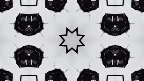 trippy graphic street lamps black and white