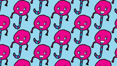 kids drawing pop art seamless background with theme of candy
