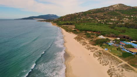 Drone-shot-of-the-Tarifa-coast-in-Spain