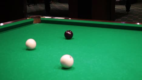 billiards game in progress