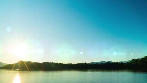 beautiful summer sunset time lapse along the mekong river in luang prabang, laos