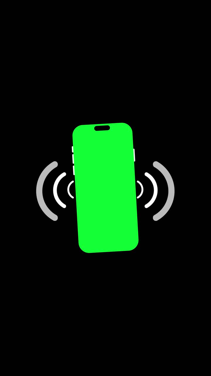 Motion graphics animation mobile phone ringing icon cell phone vibrate ...