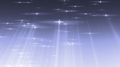 background loop, particles stars with rays light