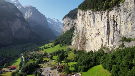 at almost 300 meters high, this waterfall is the highest free-falling waterfall in switzerland