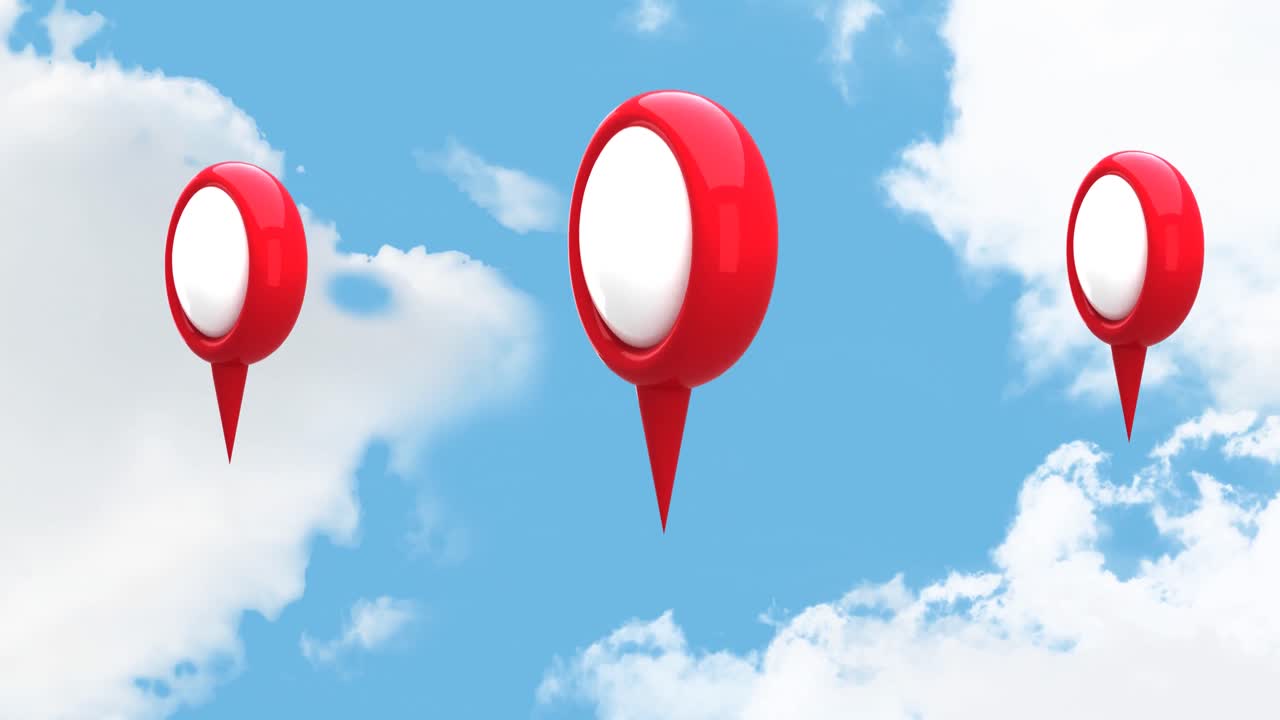 mapa pin en el cielo 4k