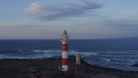 lighthouse at sunset on the coast