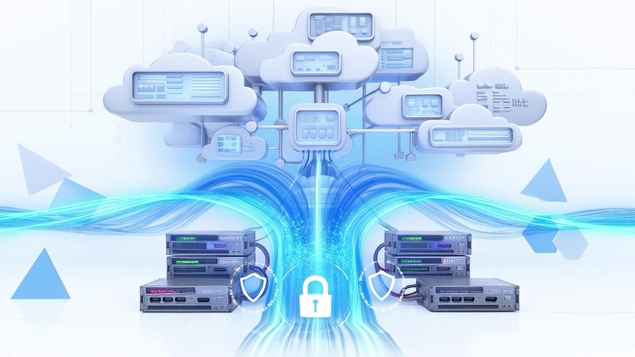 Secure Cloud Computing and Data Server Network Visualization