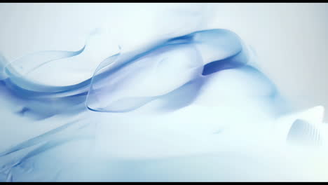abstract blue and white flowing shapes