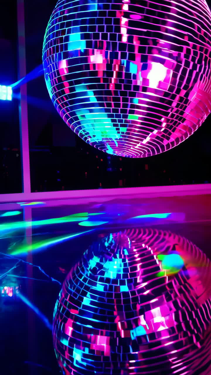 Disco Ball Reflections in a Nightclub