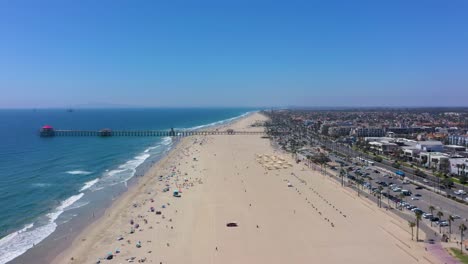 dron del muelle de huntington beach filmado en 4k