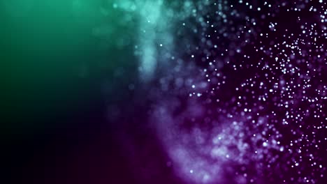 animación de fondo de movimiento abstracto partículas brillantes y polvo mágico que se forman en el flujo de ondas espaciales con rayos de luz.
