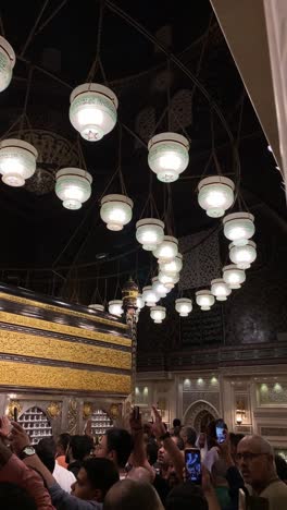 muslims flocked to visit the imam hussein ibn ali mosque in cairo, egypt.