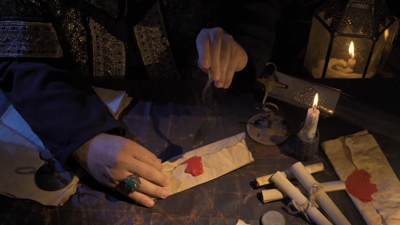 옛날에는 문서에 봉인을 붙이는 것이었습니다.