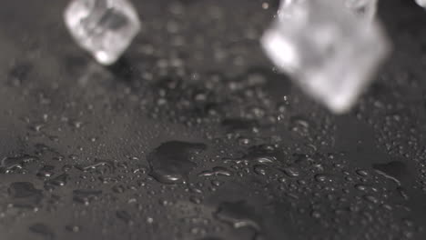 ice cubes hitting ground in super slow motion