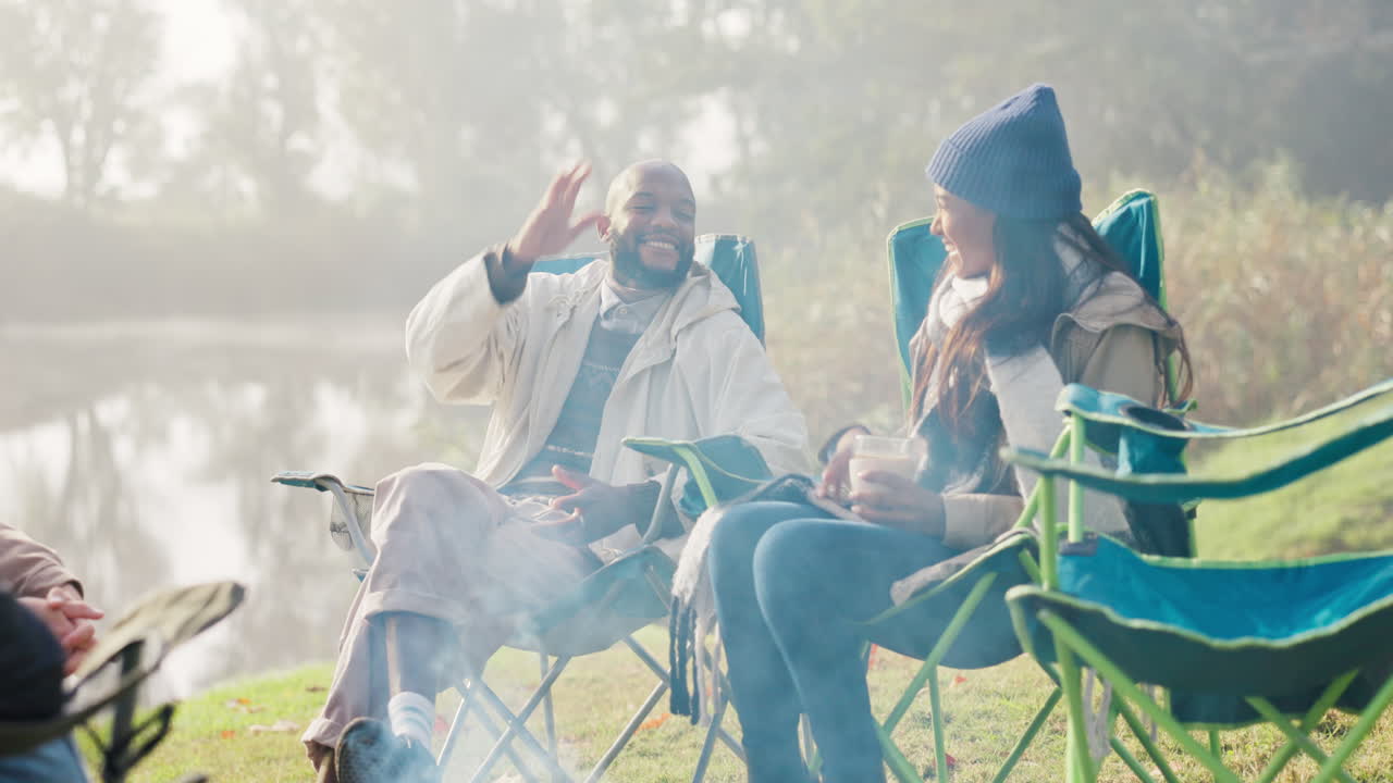 캠프, 불과 친구들이 함께 행복하고 높은