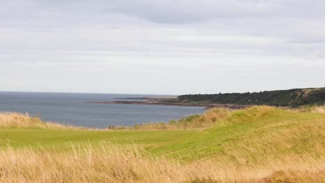 una vista tranquila de la costa en fife, escocia