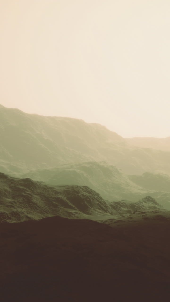 Mystical landscape bathed in soft sunlight during the early evening hours