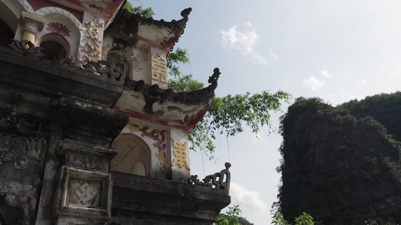Bich Dong mountainside ancient buddhist religion temple Vietnam Southeast Asia